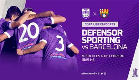 Barcelona contra Defensor Sporting Copa Libertadores