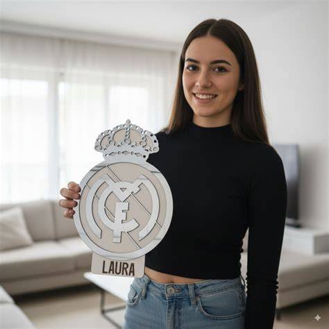 Escudo del Real Madrid con nombre personalizado