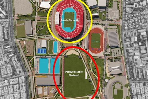 Mapa Parque Estadio Nacional Santiago tenis