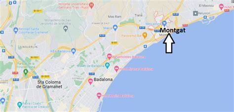 Mapa de Montgat y Barcelona