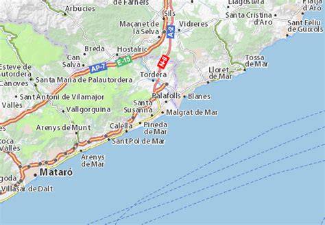 Mapa ferroviario Barcelona Malgrat de Mar