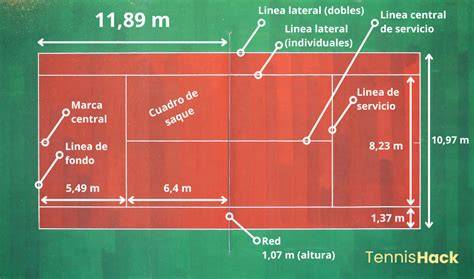 medidas oficiales cancha tenis esquema