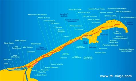 Mapa de Varadero Punta Hicacos