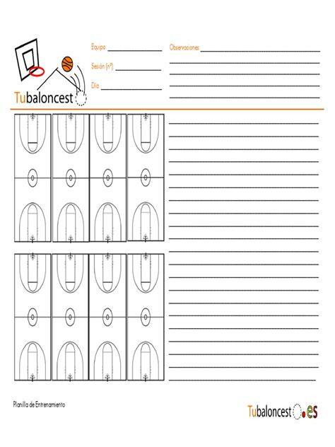 plantilla de entrenamiento de baloncesto