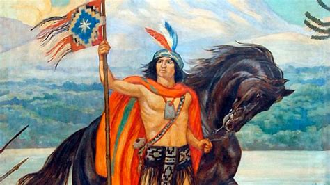 Retrato histórico de Lautaro líder mapuche
