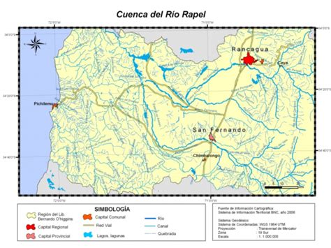 Río Rapel y cuenca hidrográfica regional