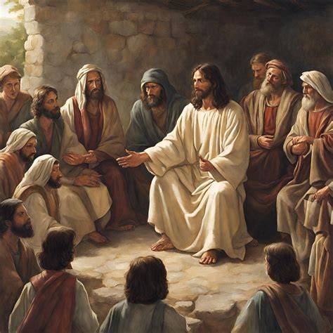Jesús enseñando el Padre Nuestro