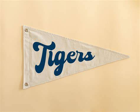 banderín rectangular de béisbol pared