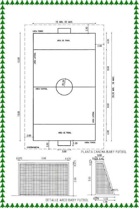 medidas cancha cemento baby fútbol