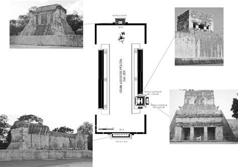 Planta arquitectónica del Gran Juego de Pelota