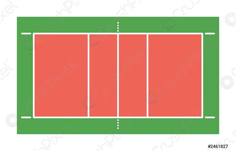 Plano superior de cancha de vóley