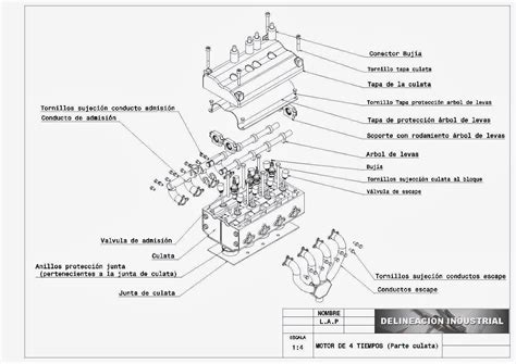 Partes internas de una culata de motor