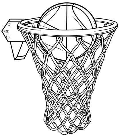 Canasta de baloncesto para colorear