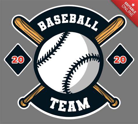 Logo de equipo de béisbol personalizado