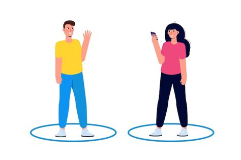 Dos personas conectadas con espacio personal