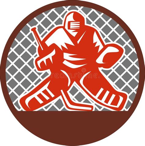 Arquero de hockey dentro del círculo