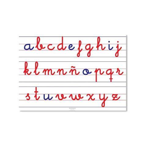 alfabeto de letra ligada escolar