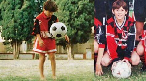Messi niño jugando fútbol en Rosario