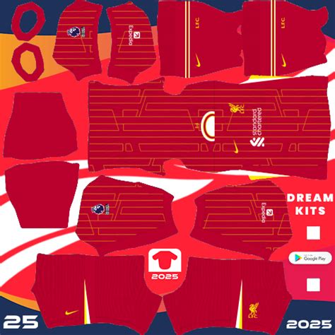 Equipamiento rojo del Liverpool en Dream League Soccer