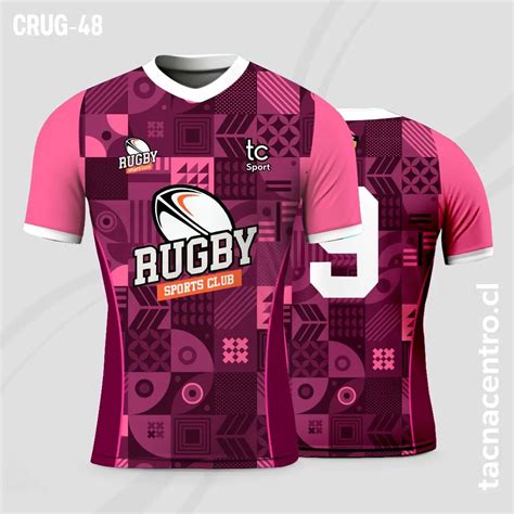 Diseño de camiseta de rugby rosada