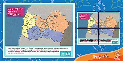 Mapa de la Región de O’Higgins