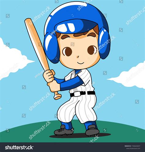 Jugador de béisbol en caricatura