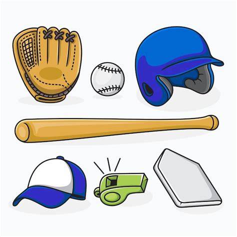 Accesorios de béisbol estilo caricatura