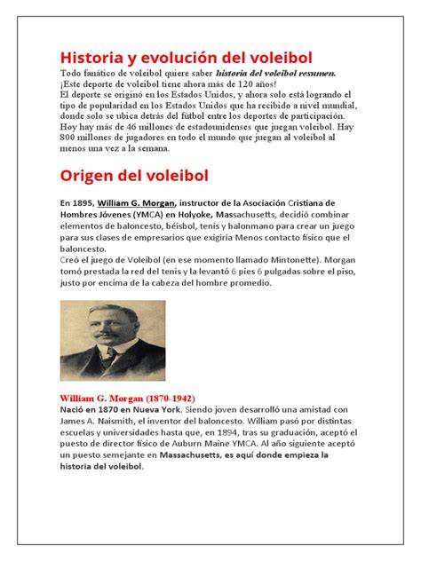 Historia y evolución del voleibol