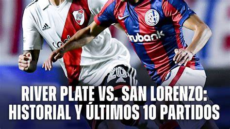 Historial de partidos River San Lorenzo