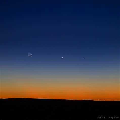 Observación de planetas desde horizonte despejado