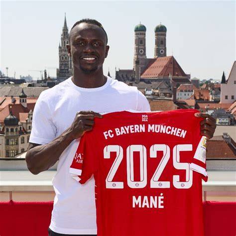 Sadio Mané con la camiseta del Bayern de Múnich