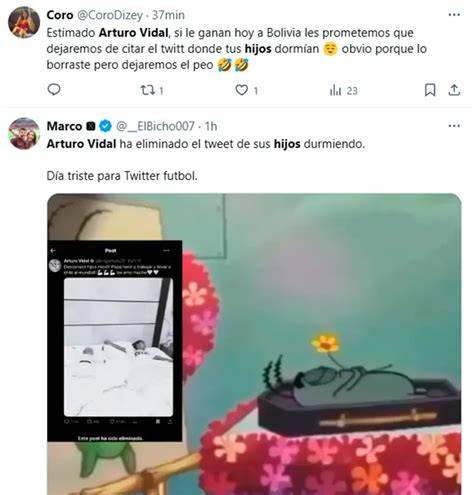 Arturo Vidal publicación redes sociales niños durmiendo