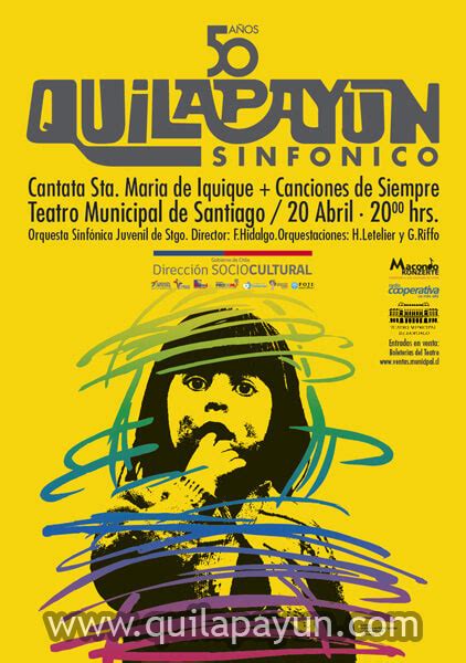 afiche Quilapayún Santa Laura 1989