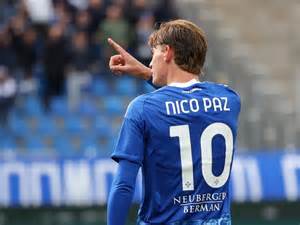 Nico Paz jugando en la Serie A italiana