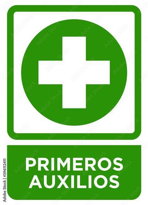 símbolo verde de primeros auxilios