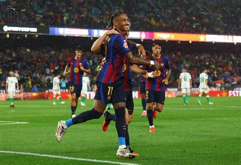 Barcelona celebra goleada ante Racing Santander