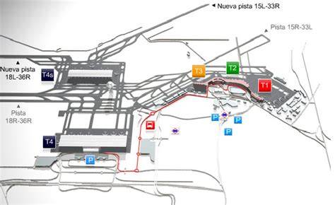 Plano de terminales T1 y T2