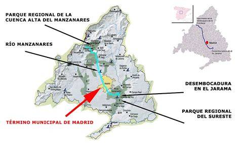 Mapa de acceso desde Madrid a Manzanares
