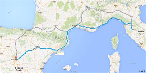 Ruta en coche Barcelona Roma