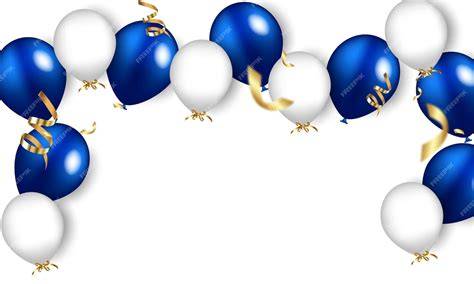 Globos blancos y azules de fútbol
