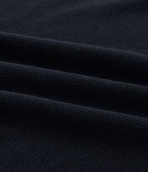textura waffle camiseta de rugby negra