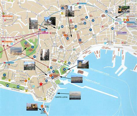 Mapa turístico de Nápoles y Fuorigrotta