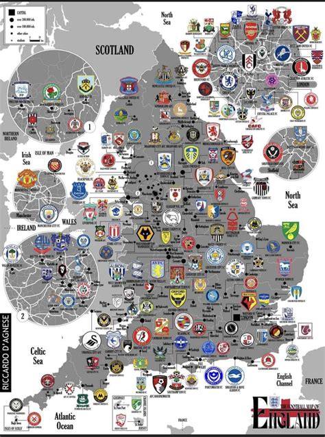 Mapa histórico de clubes ingleses 1888
