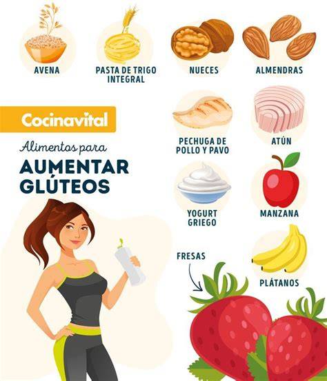 Alimentos saludables para aumentar glúteos