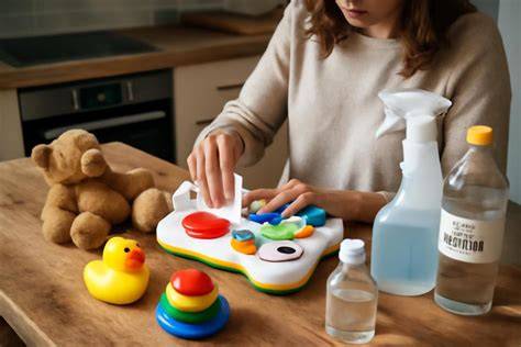 desinfección segura de juguetes infantiles