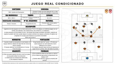 Juego real condicionado fútbol