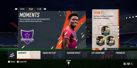 menu principal fifa 18 carrera