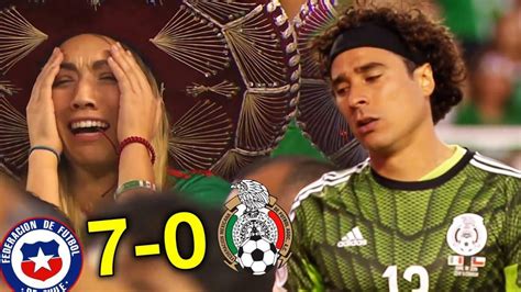 Chile celebra goleada 7-0 ante México