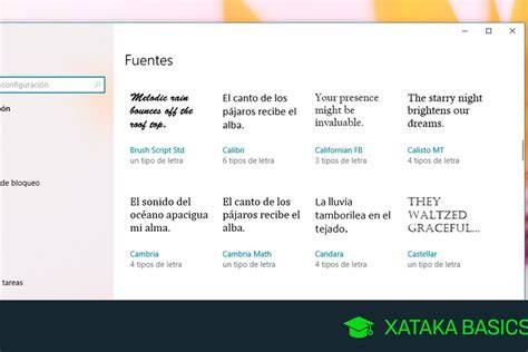 Fuentes instaladas y caracteres ilegibles