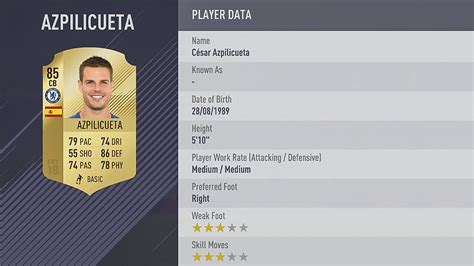 Azpilicueta FIFA 18 Ultimate Team